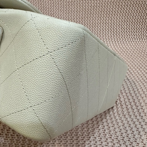 Chanel classic double flap quilted caviar medium handbag - style # A58600Y25378 - Picture 9 of 17